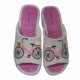 Zapatillas Casa Mujer Verano "Bicicleta" Gris-Violeta. Garzón