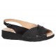 Sandalia Especial Pies Delicados Piel Negro. Miba