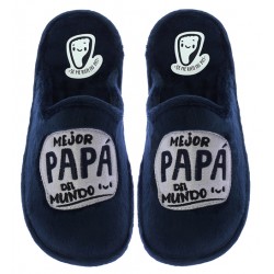 Zapatillas Invierno Casa Hombre "Mejor papa del mundo". Se Me Ríen Los Pies