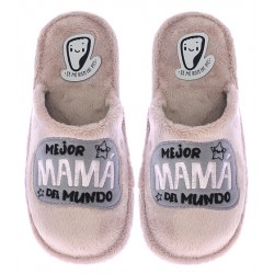 Zapatillas Casa Invierno de Mujer "Mejor Mama Del Mundo". Se Me Ríen Los Pies
