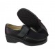 Zapato Confort Piel y Licra Plantilla Extraíble Velcro.