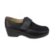 Zapato Confort Piel y Licra Plantilla Extraíble Velcro.