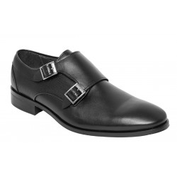 Zapato Elegante Para Hombre Con Hebillas Piel Negro