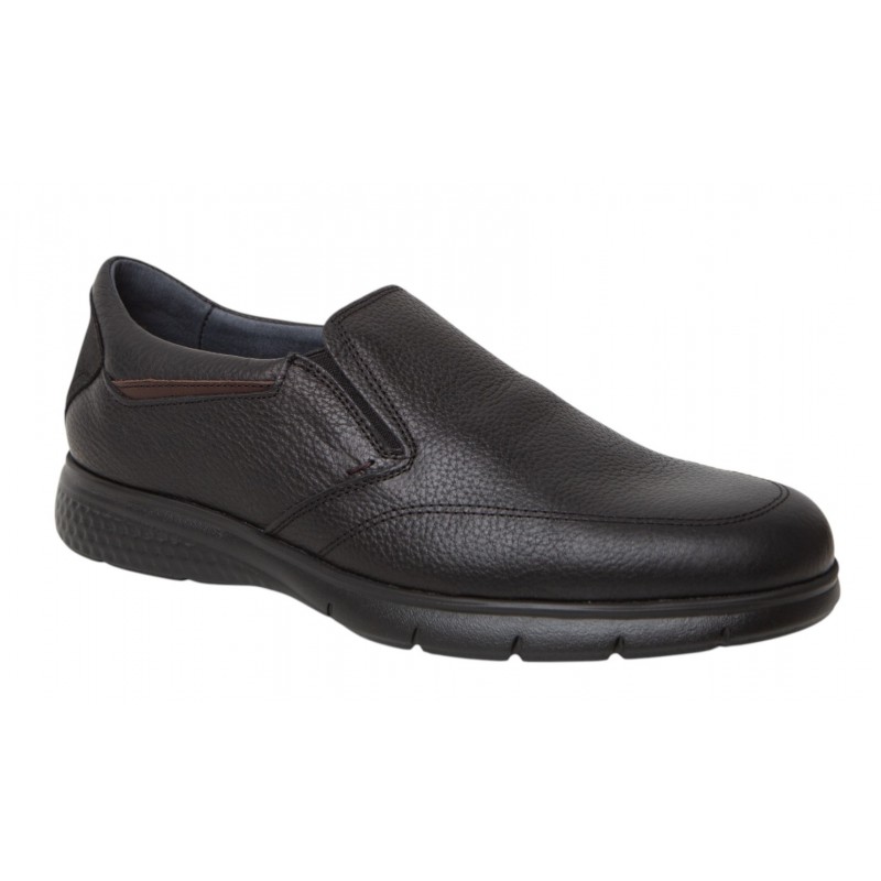 Zapato Hombre Sport  Cómodo En Piel Negro. Dj Santa