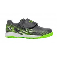 Joma Gol jr. Gris Zapatilla Futbol Sala Con Velcro Niño-Niña.