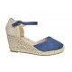 Sandalia Mujer Valenciana Cuña Jeans. Amarpies
