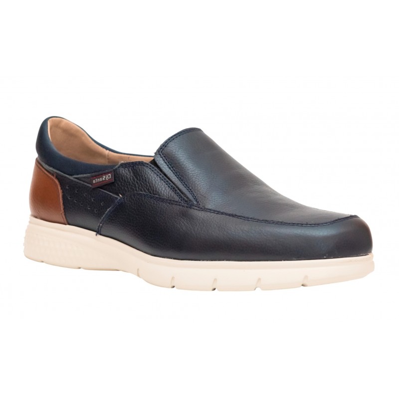 Zapato Hombre Sport Piel Marino. Dj Santa