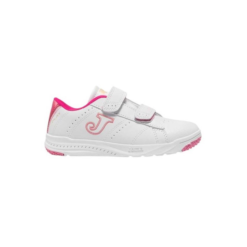 Deportivo Colegial Niña Joma Play Blanco-Fuxia. Joma