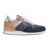 Sneakers Moda Woman Hailon Basic Gris-Rosa. Pepe Jeans