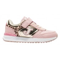 Deportivo Niño Tornado Jr Con Velcro Y Cordón Elástico Rosa. Joma