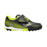 Joma Gol jr. Negro Zapatilla Futbol Sala Suela Turf Con Velcro Niño-Niña.