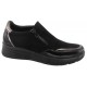 Zapato Cremallera Confort Cuña Negro. Amarpies