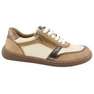 Deportivo Barefoot Cordón-Cremallera Confort Taupe. Amarpies