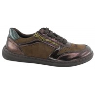 Deportivo Barefoot Cordón-Cremallera Confort Marrón. Amarpies