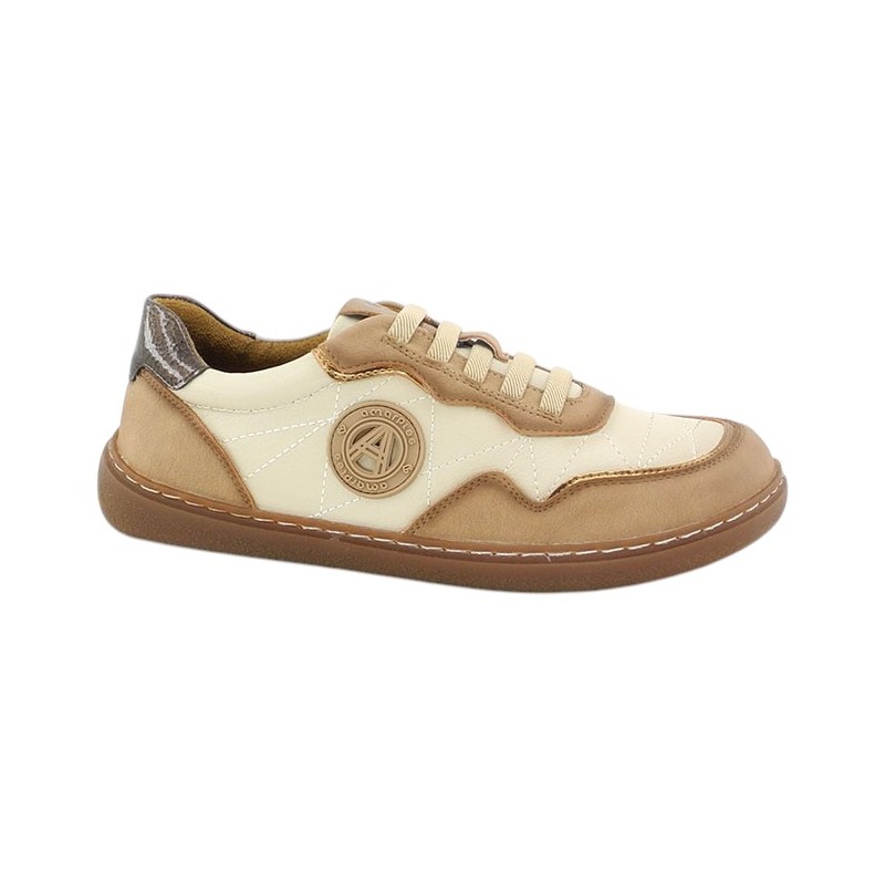 Deportivo Barefoot Cordón Confort Combi Taupe. Amarpies