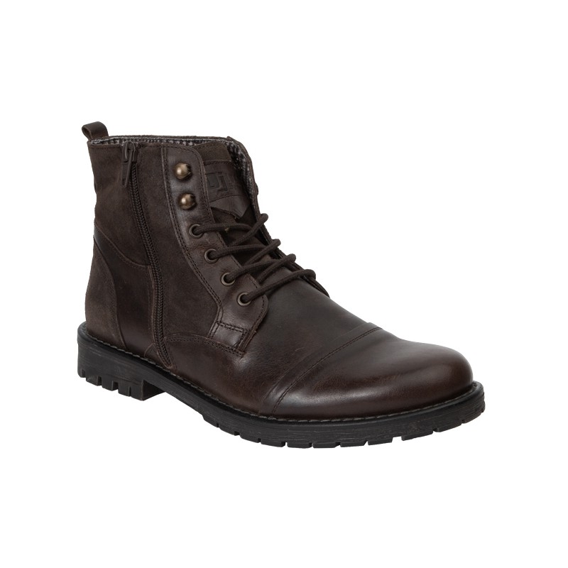 Bota Moda Hombre Piel Marrón. Dj Santa