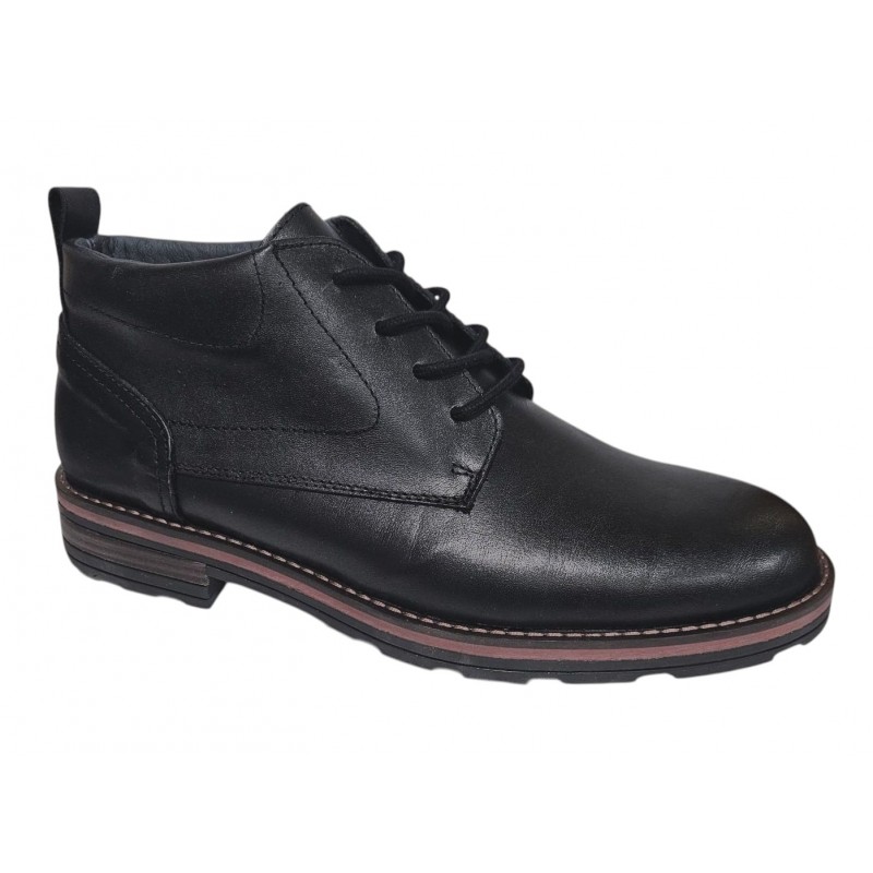 Botín Moda Hombre Piel Negro. Dj Santa