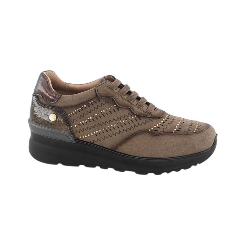Deportivo Codones Elásticos Confort Cuña Taupe. Amarpies