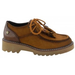 Zapato Mujer Tipo Wallabe Confort Tabaco.  Amarpies