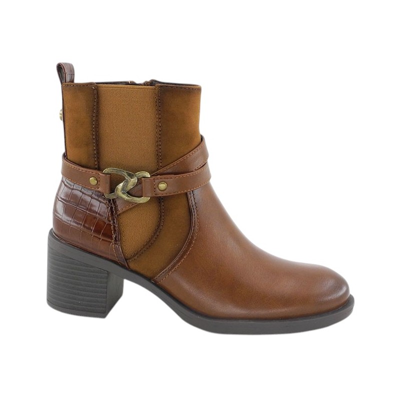 Bota Mujer Confort Tacón Cuero. Amarpies