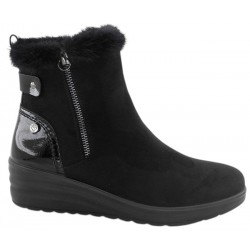 Bota Mujer Confort Cuña Baja Negro. Amarpies