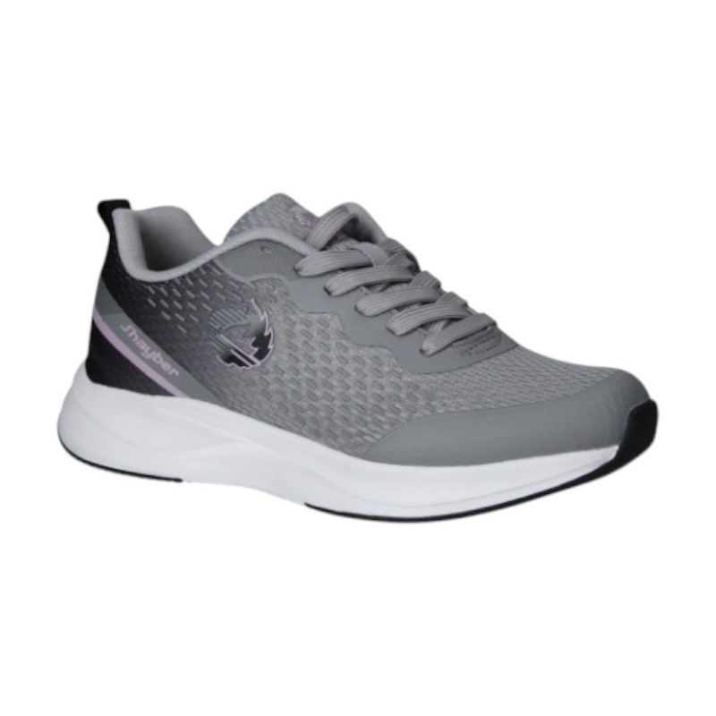Zapatilla Deportiva Mujer Running Confort Gris. J'hayber