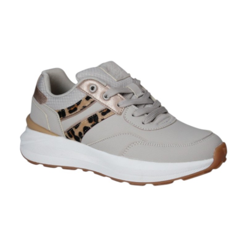 Zapatilla Deportiva Mujer Sneakers Confort Beig. J'hayber
