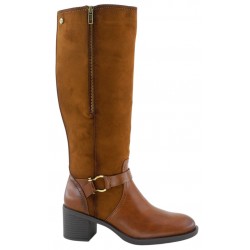 Bota Mujer Caña Alta Cremallera Cuero. Amarpies