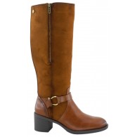 Bota Mujer Caña Alta Cremallera Cuero. Amarpies
