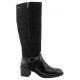 Bota Mujer Caña Alta Cremallera Negro. Amarpies