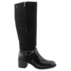 Bota Mujer Caña Alta Cremallera Negro. Amarpies