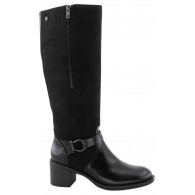 Bota Mujer Caña Alta Cremallera Negro. Amarpies