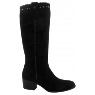Bota Caña Alta Moda Cowboy Mujer Tacón Negro. Amarpies