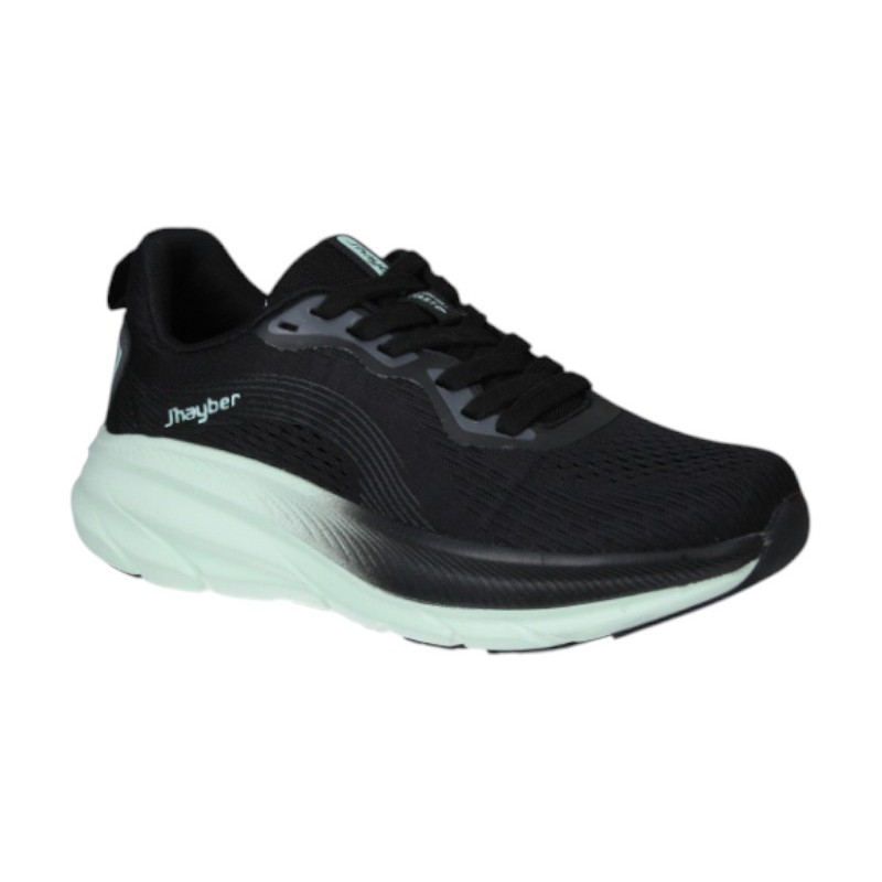 Zapatilla Deportiva Mujer Horma Relax Negro. J'hayber