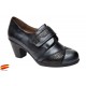 Zapato Mujer Confort Piel Ancho Especial Licra y Plantilla Extraible. Fiorella