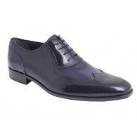 Zapato Piel Florentic Negro-Azul. Fenatti