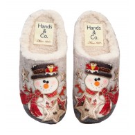 Zapatillas de Mujer de Casa Invierno "Muñeco Nieve" . Hand&co
