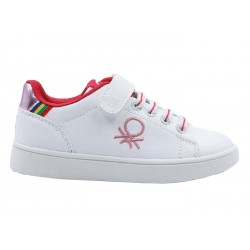Sneakers Casual Niña Blanco-Rosa . UNITED COLOURS OF BENETTON,