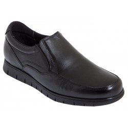 Zapato Hombre Cómodo Piel Negro. Maxi Confort