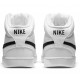 Nike Court Vision Mid Bota Moda Joven Blanco-Negro